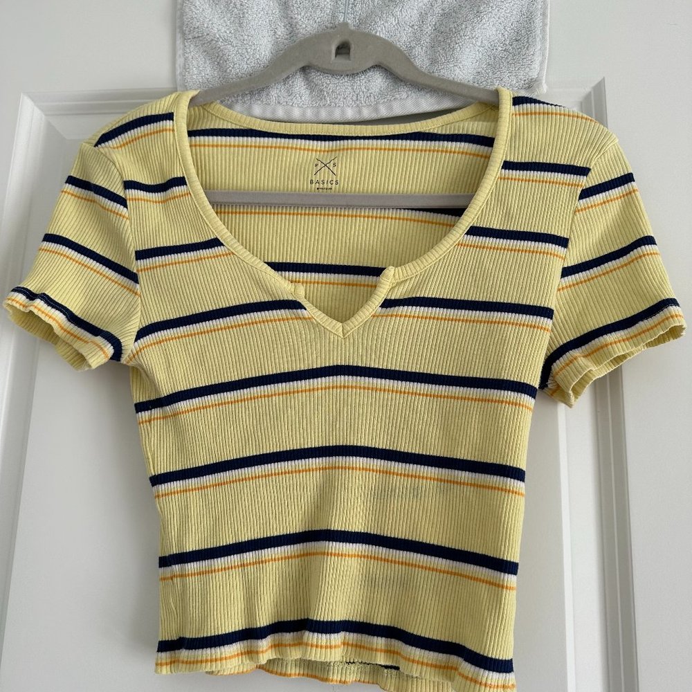 PacSun Striped Crop Top, Size Large